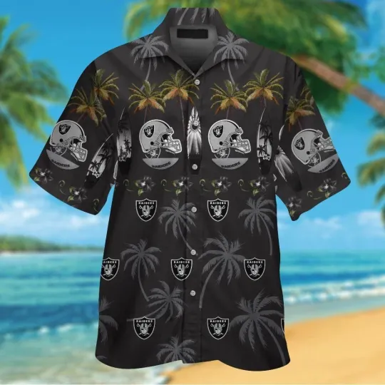 Discover Las Vegas Football Short Sleeve Button Up Tropical Hawaiian Shirt VER04
