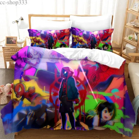 Spider-Man: Miles Morales Bedding Set Blend Duvet Cover and Pillowcases