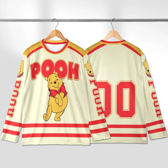 Discover Disney Winnie The Pooh Themed Men's Ice Hockey Jersey