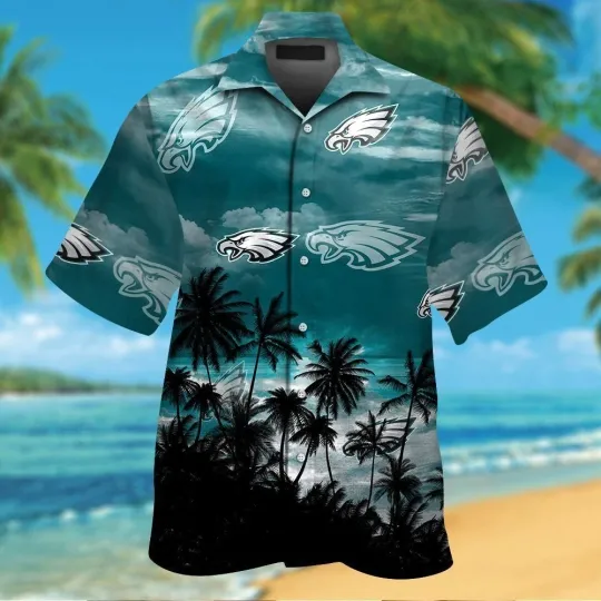 Discover Philadelphia Football Short Sleeve Button Up Tropical Hawaiian Shirt VER05