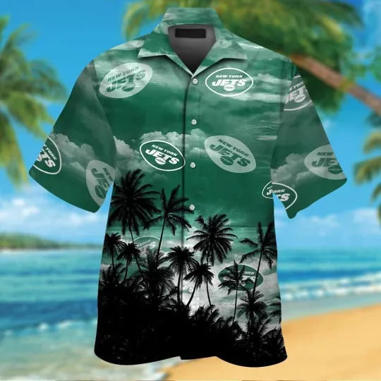 Discover New York Football Short Sleeve Button Up Tropical Hawaiian Shirt VER05