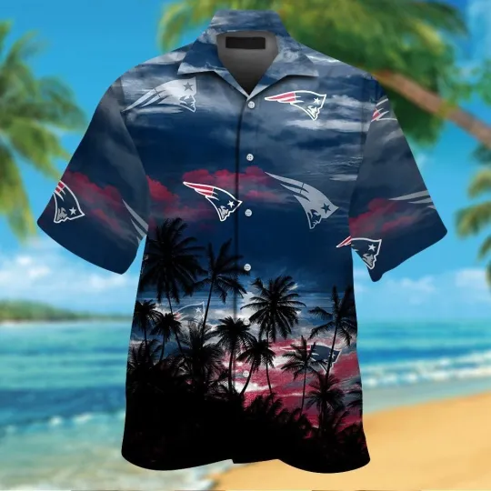 Discover New England Football Short Sleeve Button Up Tropical Hawaiian Shirt VER05