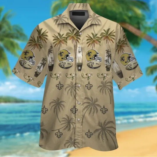 Discover New Orleans Football Short Sleeve Button Up Tropical Hawaiian Shirt VER05