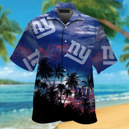Discover New York Football Short Sleeve Button Up Tropical Hawaiian Shirt VER05