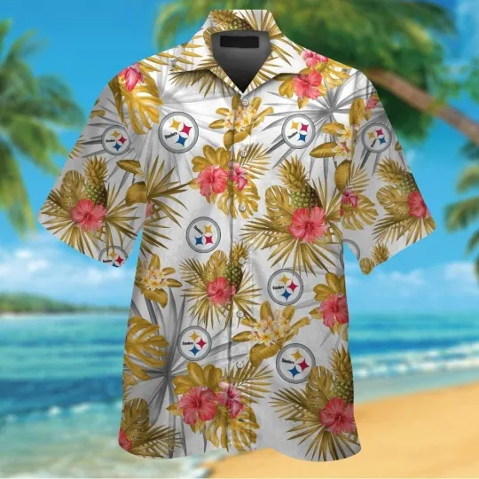 Discover Pittsburg Football Short Sleeve Button Up Tropical Hawaiian Shirt VER027
