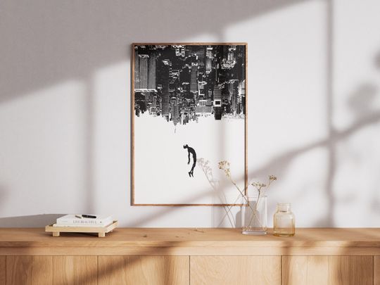 Spider-Man City View Poster Miles Morales Wall Art Superhero Digital Download Motivational Comic