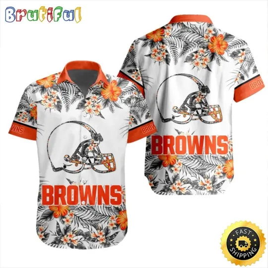 football Cleveland Hawaiian Shirt Special Floral Tropical Team Spirit