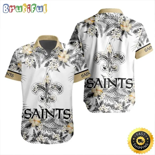football New Orleans Hawaiian Shirt Special Floral Tropical Team Spirit