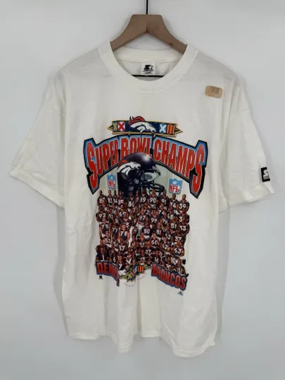 Denver Broncos Starter Shirt Men’s Large Vintage Y2k Super Bowl 32 Deadstock New