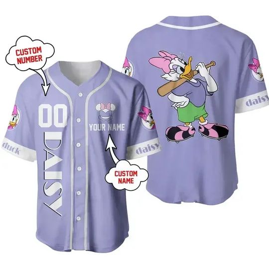 Discover Customized Daisy Duck Baseball Jersey for Men and Women