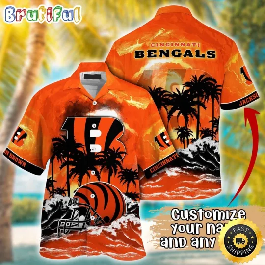 Discover Personalized Cincinnati Football Hawaiian Shirt Logo Aloha Shirt For Fans