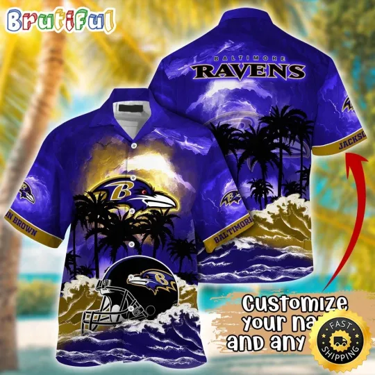 Discover Personalized Baltimore Football Hawaiian Shirt Logo Aloha Shirt For Fans