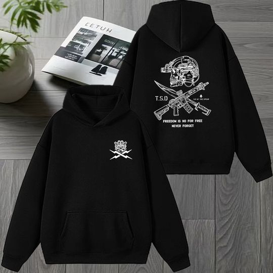 Discover 2025 New Tip of The Spear X-ray Sparta Tactical Skeleton Print Hoodie Men women hip hop punk streetwear Unisex Fleece pullover