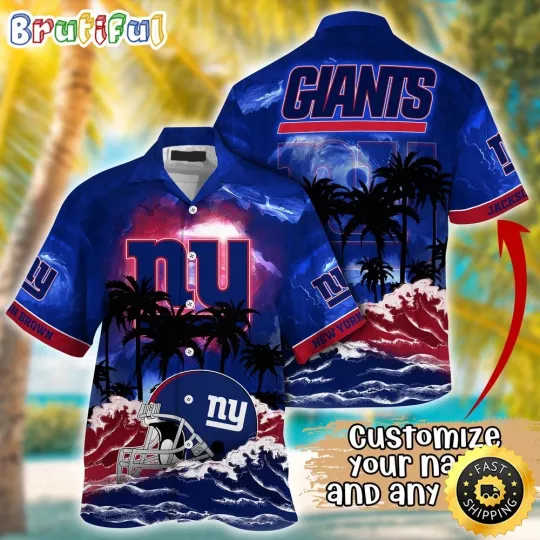 Discover Personalized New York Football Hawaiian Shirt Logo Aloha Shirt For Fans