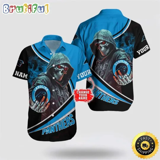 Discover Personalized Carolina Football Hawaiian Shirt Skull Tropical Team Gifting