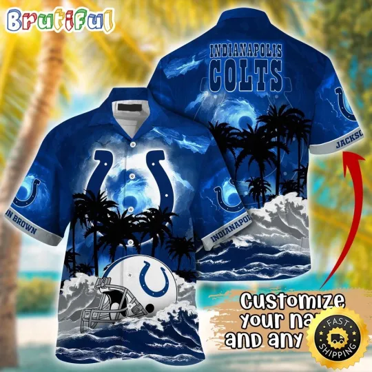 Discover Personalized Indianapolis Football Hawaiian Shirt Logo Aloha Shirt For Fans