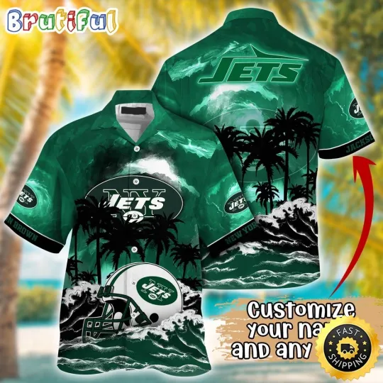 Discover Personalized New York Football Hawaiian Shirt Logo Aloha Shirt For Fans