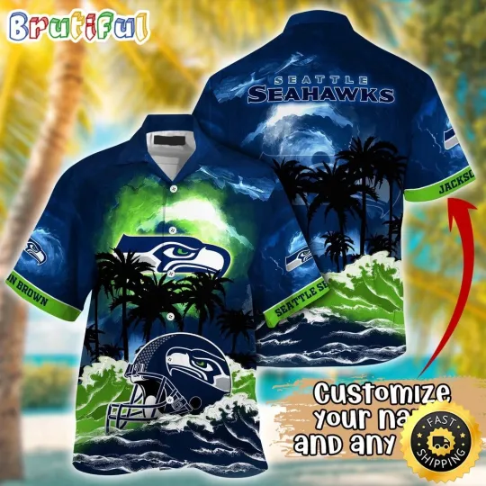 Discover Personalized Seattle Football Hawaiian Shirt Logo Aloha Shirt For Fans