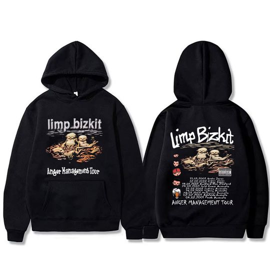 90s Rock Band Limp Bizkit Anger Management Tour hoodie Men Women fashion oversized pullover Unisex High Quality fleece hoodies