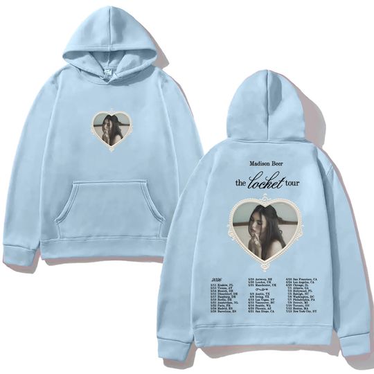 Discover Madison Beer The Locket Tour 2026 Hooded Casual Fleece Sweatshirt Harajuku High Quality Hoody Autumn/Winter Comfortable Hoody