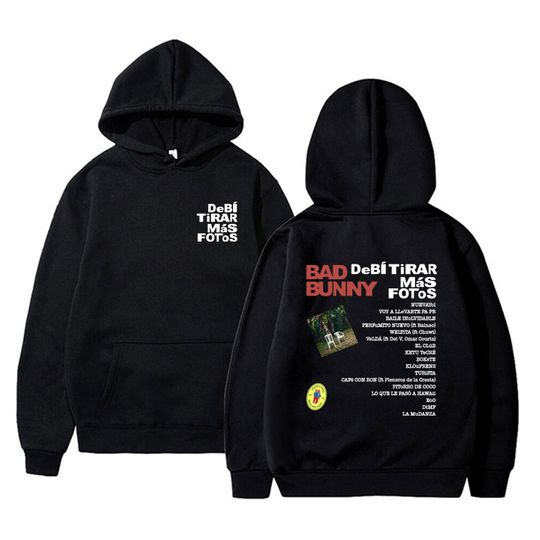 Hot Rapper Bad Bunny 2025 New Album Debi Tirar Mas Fotos DTMF Hoodie Men Women Fashion Oversized Pullover Male Vintage Hoodies
