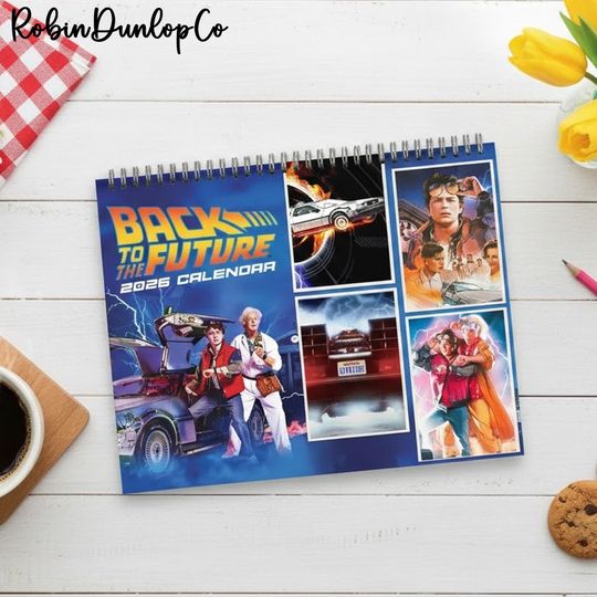 Back To The Future Movie 2026 Calendar, Back To The Future Movie Monthly Wall Calendar, Back To The Future Movie Calendar