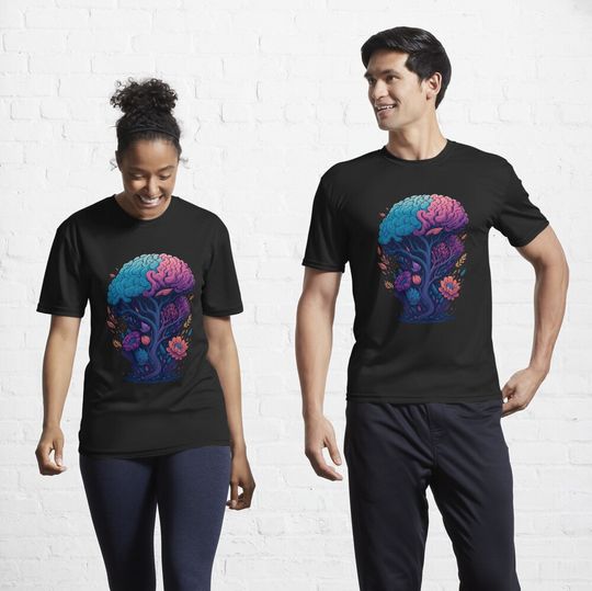 Discover Illustrationof A Colorful Brain Active T-Shirt
