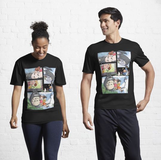 Discover kawaii & Cute art monster go -%[ghiblis]%- flying away japan film Active T-Shirt