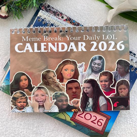 Discover Meme Break 2026 Wall Calendar, Your Daily Meme 2026 Calendar, Funny Humor Motivational Calendar