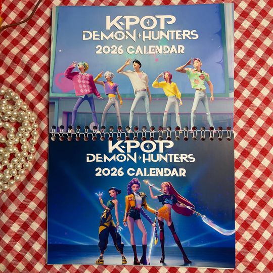 Kpop Demon Hunters 2026 Wall Calendar, Demon Hunters Calendar, Huntrix Girl Gift