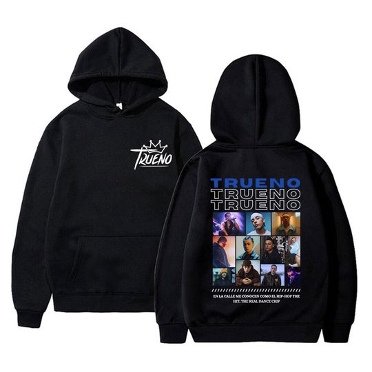 Discover Rare Rapper Trueno Graphic Hoodie Men Women Hip Hop Fashion Oversized Pullover Hoodies Unisex Vintage Casual Fleece Sweatshirt