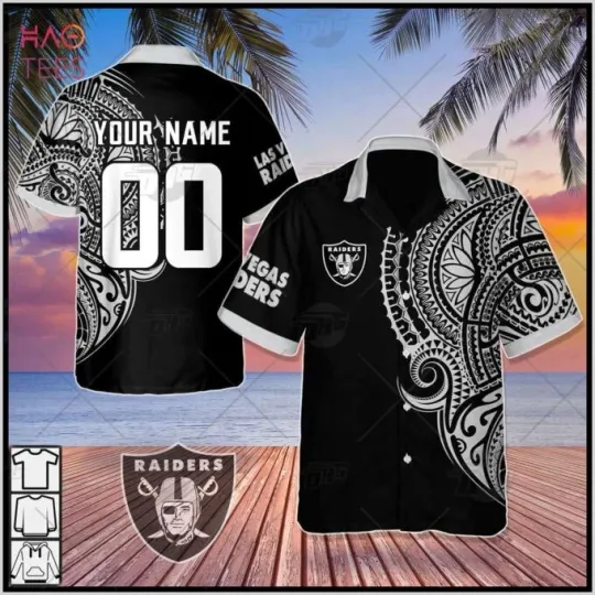 Discover Personalize football Las Vegas Polynesian Tattoo Design Hawaiian Shirt