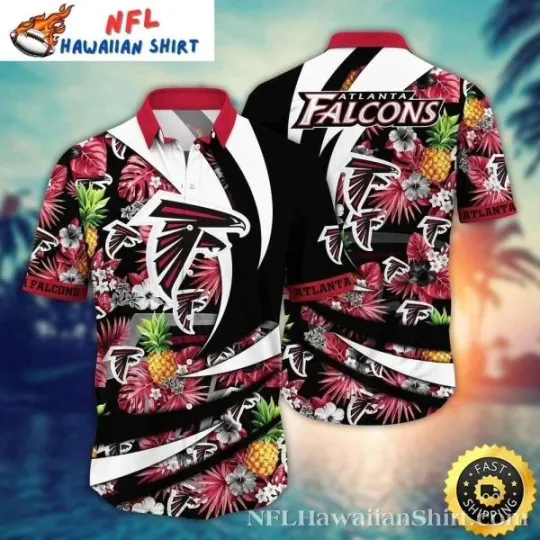 Discover Sleek Night Atlanta Luau football Hawaiian Shirt – Men’s Party Wear