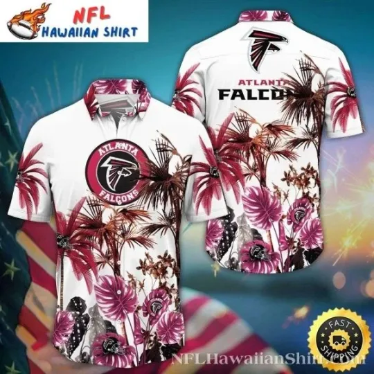 Discover Elegant Falconsss Flora Men’s Hawaiian Shirt – football Atlanta Tropical