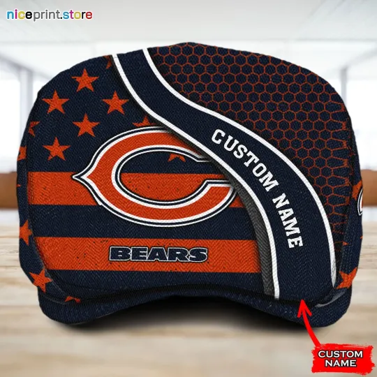 Discover Chic*ago Team Bears Jeff Cap Newsboy Cap Flat Golf Driving Hat for Men28