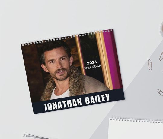 Jonathan Bailey 2026 Calendar | Lord Anthony Bridgerton 2026 Wall Calendar | Wicked Fiyero Fan Gift | Sexiest Man Alive 2026 Photo Planner