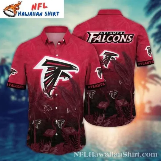 Discover Flamingo Sunset Atlanta Football Men’s Tropical Hawaiian Shirt