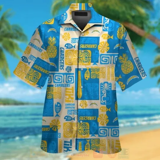 Discover Los Angeles Football Pineapple Hawaiian Shirt, Short Sleeve Hawaiian Gift