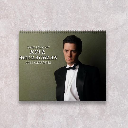 Discover Kyle MacLachlan 2026 Wall Calendar and Planner, Celebrity Crush Fan Gift for Her, Holiday Calendar Merch