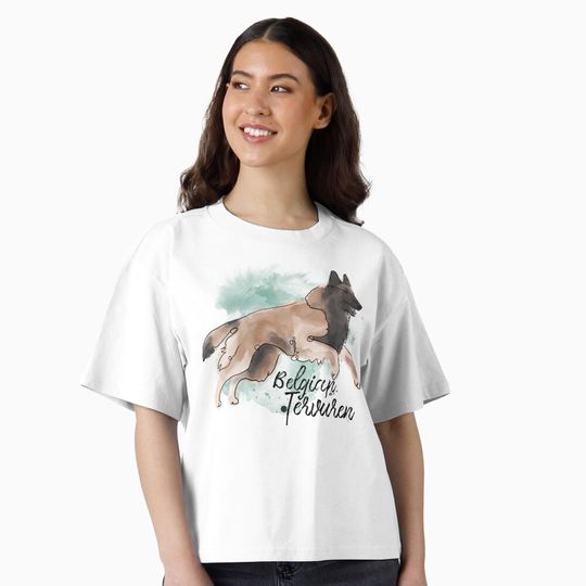 Discover Belgian Tervuren Watercolor Boxy T-Shirt