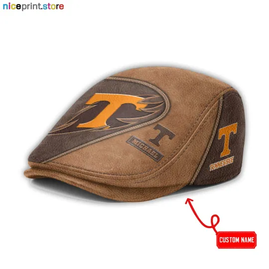 Leather Cap Tennessee Team Volunteers Jeff Cap NCAA Driver Cap NCAA Flat Cap