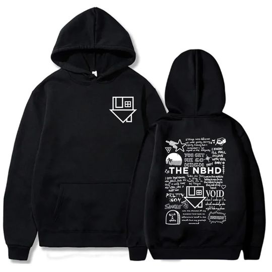 Discover Long Sleeve Autumn Winter Warm Hoodie The Neighbourhood NBHD Band Print Unisex Hip Hop Men's Outdoor Hooded Sweatshirt ...