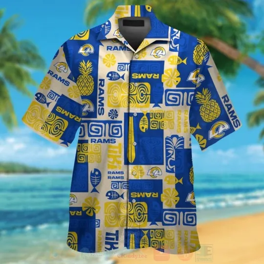 Discover Los Angeles Football Pineapple Hawaiian Shirt, Short Sleeve Hawaiian Gift