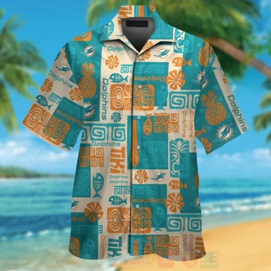 Discover Miami Football Pineapple Hawaiian Shirt, Short Sleeve Hawaiian Gift