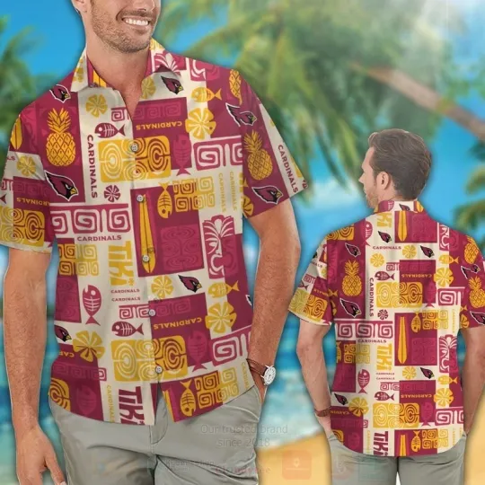 Discover Arizonna Football Pineapple Hawaiian Shirt, Short Sleeve Hawaiian Gift