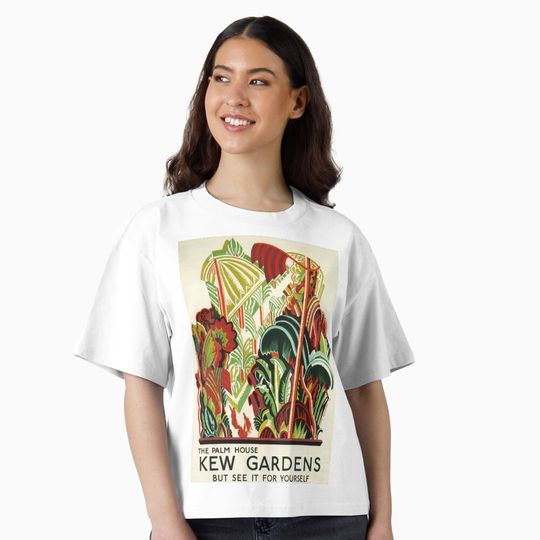 Discover Kew Gardens vintage travel poster Boxy T-Shirt