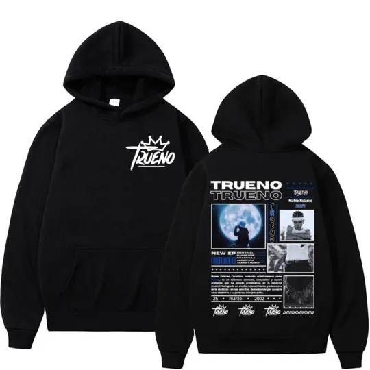 Discover Rapper Trueno Album Cover Hoodie Male Harajuku Hip Hop Punk Rock Hoodies Men Women High Quality Fashion Casual Fleece Sweatshirt