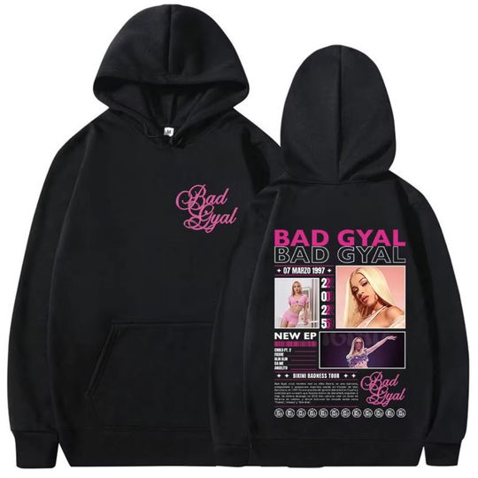 Discover Singer Bad Gyal Album Tour 2026 Fans Hoodies Men Women Clothing Vintage Oversized Sweatshirt Hip Hop Pop Music Long Sleeve Hoody