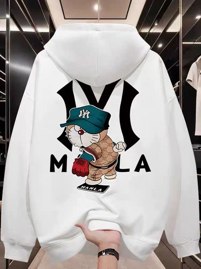 Discover Japanese trendy men's hooded sweatshirt autumn and winter adult men and women's casual fashion loose warm pullover sweatshirt