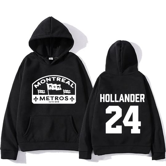 Discover Shane Hollander 24 Montreal Metros Hoodie Hot TV Heated Rivalry Graphic Print Hoodies Harajuku Winter Clothes Vintage Pullover